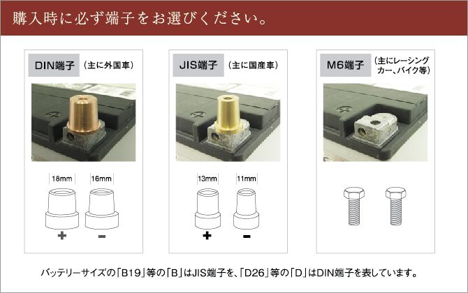 購入時に必ず端子をお選びください。